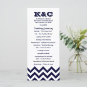 Trouwprogramma's van Chevron Programmakaart (Staand voorkant)