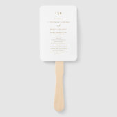 Trouwprogramma's van traditioneel goud elegant handwaaier (Voorkant)