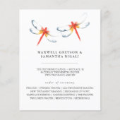 Trouwprogramma's Waterverf Rode Dragonfly (Voorkant)