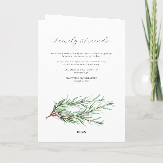 Trouwprogramma's Waterverf Rozemarijn Gevouwen Programma (Achterkant)