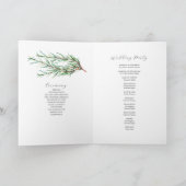 Trouwprogramma's Waterverf Rozemarijn Gevouwen Programma (Binnen)