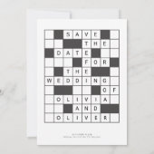 Trouwpuzzel trouwkaart save the date (Achterkant)