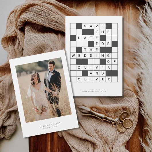 Trouwpuzzel trouwkaart save the date