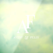 Trouwraamfolie | Aangepaste monogram glasdécor Raamsticker (Vel 3)