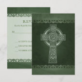 Trouwreactiekaarten met Iers-Keltisch kruis Kaart (Voorkant / Achterkant)