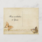 Trouwrecept Kaart Cream Butterfly (Achterkant)