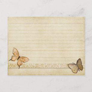 Trouwrecept Kaart Cream Butterfly