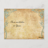 Trouwrecept Kaart  vlinder (Achterkant)