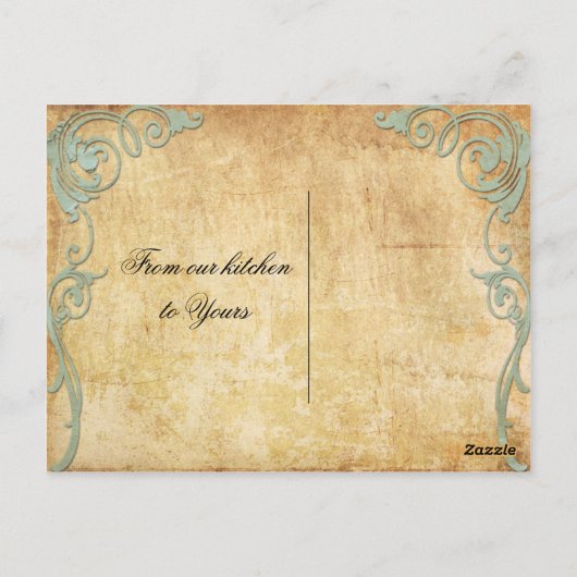 Trouwrecept Kaart  vlinder (Achterkant)