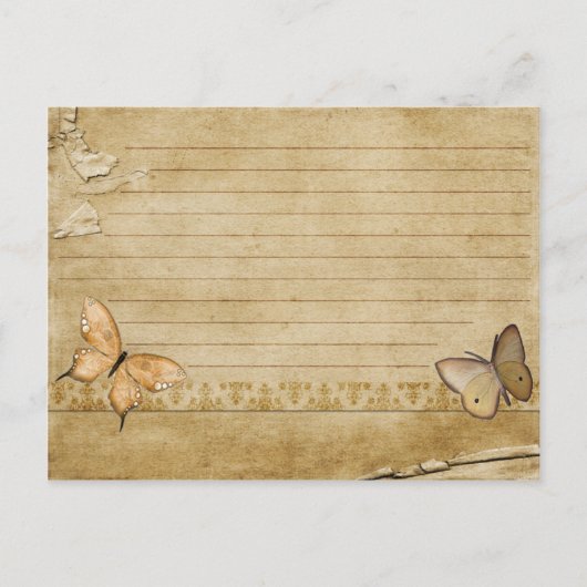 Trouwrecept Kaart  vlinder (Voorkant)