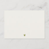 Trouwreceptie aan het strand met palmbomen in kust informatiekaartje (Achterkant)