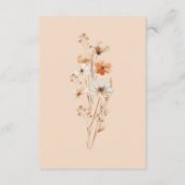 Trouwreceptie Bloemen Zomer Boho Informatiekaartje (Achterkant)
