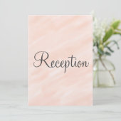 Trouwreceptie Blush Monogram Kaart (Staand voorkant)