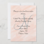 Trouwreceptie Blush Monogram Kaart (Achterkant)