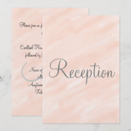 Trouwreceptie Blush Monogram Kaart