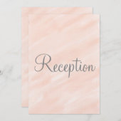 Trouwreceptie Blush Monogram Uitnodiging (Voorkant / Achterkant)