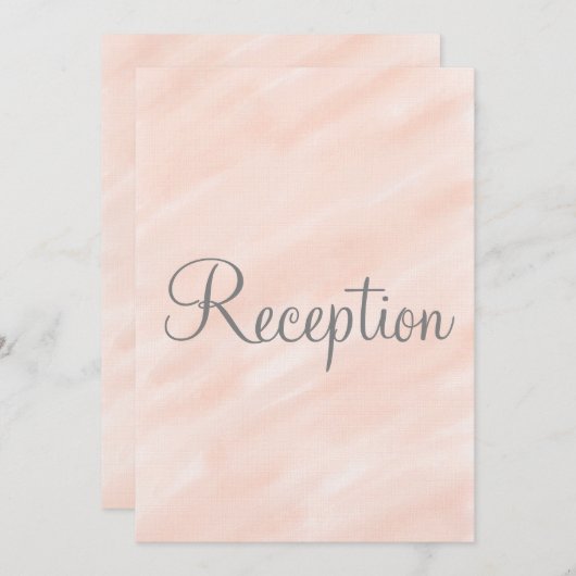 Trouwreceptie Blush Monogram Uitnodiging (Voorkant / Achterkant)