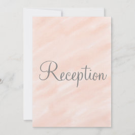 Trouwreceptie Blush Monogram Uitnodiging