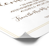 Trouwreceptie Bord Donut Bar Sweets Tafel Poster (Hoek)