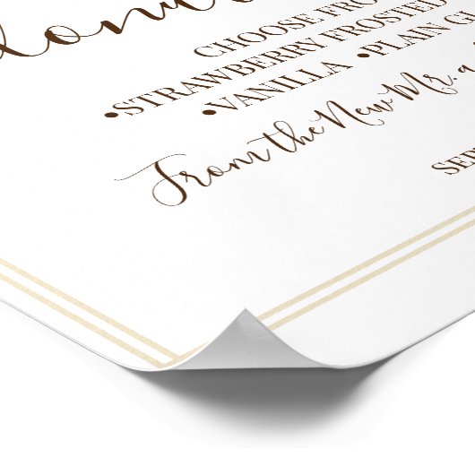 Trouwreceptie Bord Donut Bar Sweets Tafel Poster (Hoek)