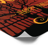 Trouwreceptie bord 's nachts Halloween 24x18 Poster (Hoek)