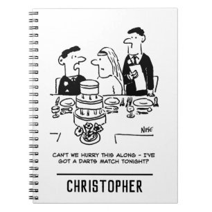 Trouwreceptie Bruidegom heeft een Dartswedstrijd Notitieboek