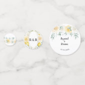 Trouwreceptie Confetti Citroenen & Rozen (Voorkanten)