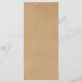 Trouwreceptie Dank U Kraft Plaatje Menu (Achterkant)