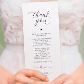 Trouwreceptie Dankkaart Elegant Romantisch