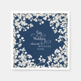 Trouwreceptie Decor Baby's Ademkrans Bloemen Servet