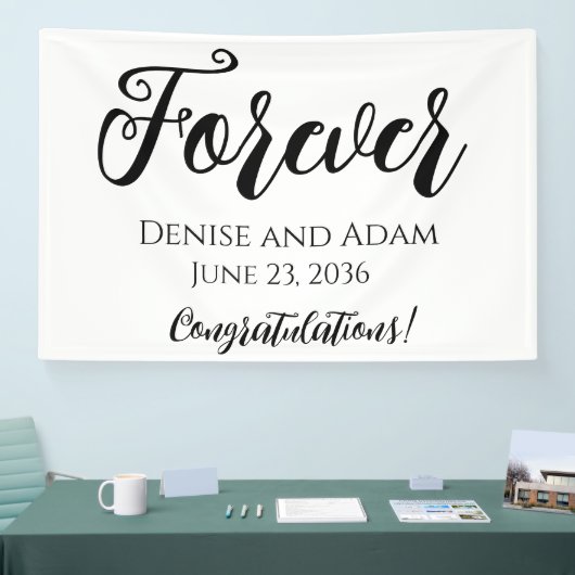 Trouwreceptie Decoratie Banner Voor Altijd (Beurs)