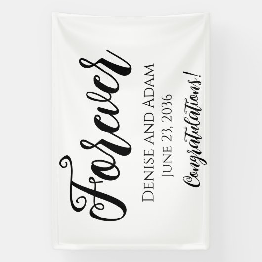 Trouwreceptie Decoratie Banner Voor Altijd (Verticaal)