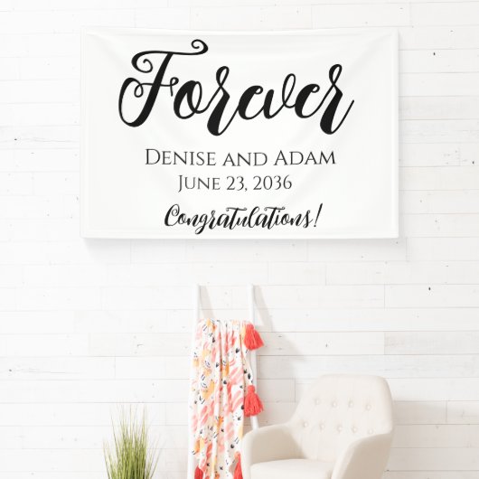 Trouwreceptie Decoratie Banner Voor Altijd (Insitu)