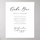 Trouwreceptie decoratie cake bar bord (Voorkant)