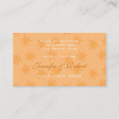 trouwreceptie diner tafel # kaart voor gast plaatskaartje (Achterkant)