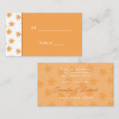 trouwreceptie diner tafel # kaart voor gast plaatskaartje (Voorkant / Achterkant)