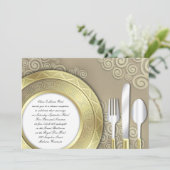 Trouwreceptie (elke gelegenheid) Platte Uitnodigin Kaart (Staand voorkant)