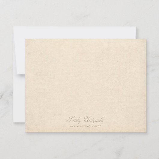 Trouwreceptie Enclosure Antiek / Vintage Kaart (Achterkant)