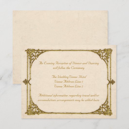 Trouwreceptie Enclosure Antiek / Vintage Kaart (Voorkant / Achterkant)