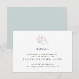 Trouwreceptie Enclosure Card Koraalrif Kaart