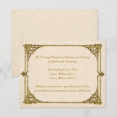 Trouwreceptie Enclosure Vintage / Antiek Kaart (Voorkant / Achterkant)