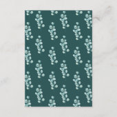 Trouwreceptie Eucalyptus verlaat Mint Green Informatiekaartje (Achterkant)