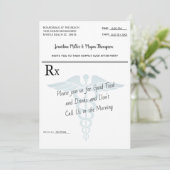 Trouwreceptie Feest Medisch Recept Blok Kaart (Staand voorkant)