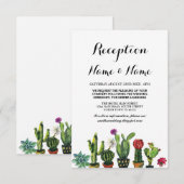 Trouwreceptie Fiesta Cactus Mexicaanse Inserts Informatiekaartje (Voorkant / Achterkant)