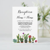 Trouwreceptie Fiesta Cactus Mexicaanse Inserts Informatiekaartje (Staand voorkant)