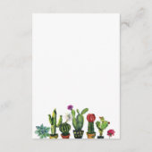 Trouwreceptie Fiesta Cactus Mexicaanse Inserts Informatiekaartje (Achterkant)