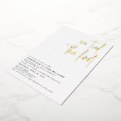 Trouwreceptie Folie Uitnodiging 'We Knoopte de Kno (Gedraaid)