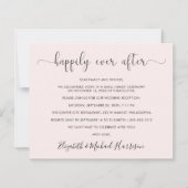 Trouwreceptie Foto Roze Uitnodiging Lage Kosten (Voorkant)