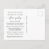 Trouwreceptie Foto Save the Date Aankondigingskaart (Achterkant)