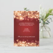 Trouwreceptie Glanzende Lichten Goud Informatiekaartje (Staand voorkant)